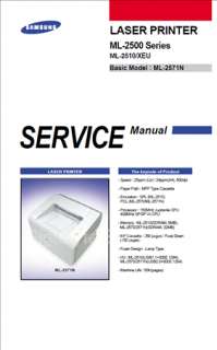 Samsung ML 2510 ML 2570 ML 2571 Service & Repair Manual  