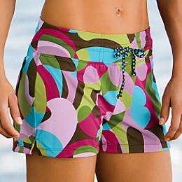 Athleta Shorebreak Pop Art Top & Swim Short Swimsuit L  