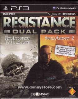 RESISTANCE DUAL PACK 1 & 2 BUNDLE PS3 GAME REGION FREE  