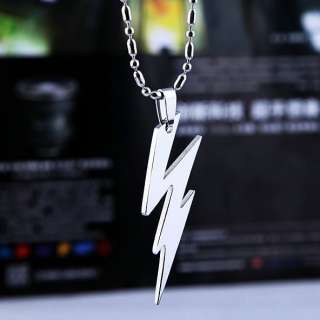 Zeus Lighting Flash Steel chain Pendant Necklace ZEUSXL  
