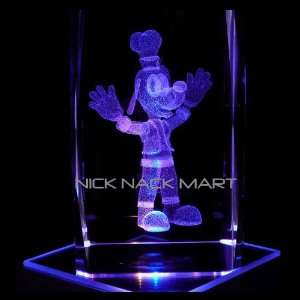  Goofy 3D Laser Etched Crystal includes Two Separate LEDs Display 