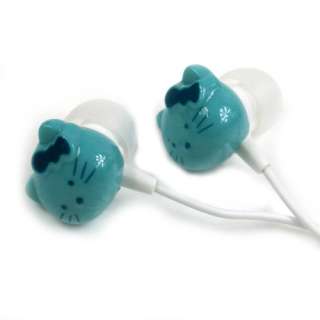 Christmas Gift Cute Blue Hello Kitty Earphone Headset 4 Ipod/PC/MAC 