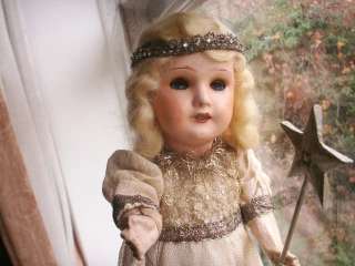 Old Antique French SFBJ Christmas Fairy Doll Paris Angel Composition 