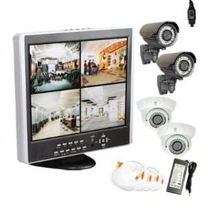   Camera and 4 Channel 15 Color LCD DVR Security System: Camera & Photo