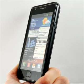 SOLID DARK BLACK Samsung i9100 Galaxy S2 Soft TPU Back Case Cover 