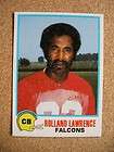 1978 Topps Holsum Bread Insert #1 Roland Lawrence Atlanta Falcons