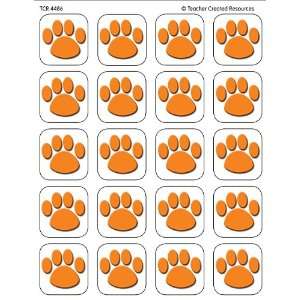   Created Resources Orange Paw Print Stickers (4486)