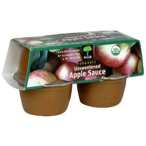 Tree Of Life, Applesauce Cup UnSweetn 4Pk, 16 Ounce  