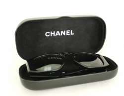 CHANEL Sunglasses Black Matelasse Shades Quilted CC Gold 01450 94305 
