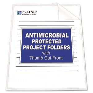 Line  Antimicrobial Project Folders, Jacket, Ltr, Polypropylene 