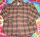 BOYS SIZE 12/18 MONTHS OLD NAVY LONG SLEEVE PLAID BUTTO