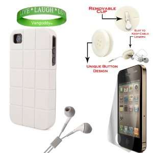  Shock Absorbent White iPhone 4S hard Case with Black 