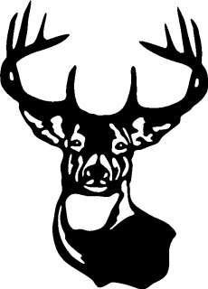 LARGE TYPICAL WHITETAIL DEER BUCK 10 POINT ANTER Car Wall decal 