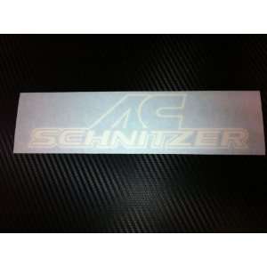  1 X Ac Schnitzer BMW Racing Decal Sticker (New) White Size 