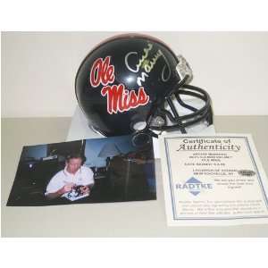  Archie Manning Autographed Mini Helmet   Ole Miss: Sports 