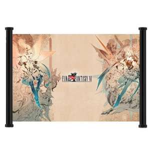  Final Fantasy III/Final Fantasy VI Game Fabric Wall Scroll 