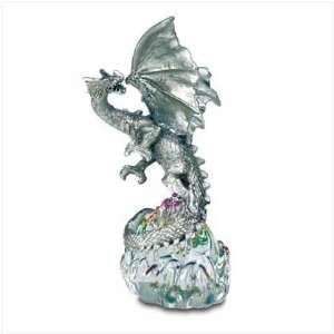  6 Inch Tall Dramatic Pewter Dragon Statuette Everything 