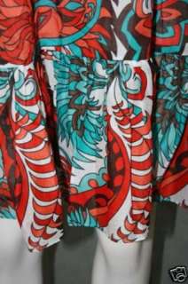 NWT MILLY Hanalei Strappy Dress Tropical Fans Print P  