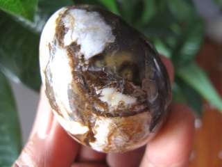 RARE NATURAL pretty YELLOW agate Crystal hole Sphere HEALING  
