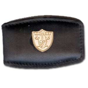    Oakland Raiders Gold Plated Leather Money Clip: Sports & Outdoors
