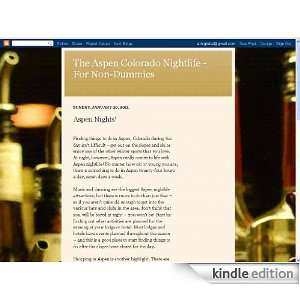  The Aspen Colorado Nightlife   For Non Dummies Kindle 