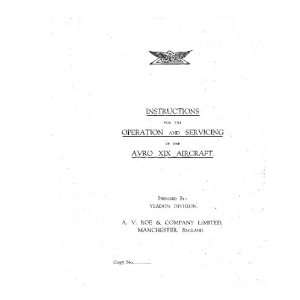    Avro Anson Aircraft Operating Manual: Sicuro Publishing: Books