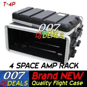 ProX 4 SPACE 4U MOLDED ABS DJ AMP RACK FLIGHT ROAD CASE  