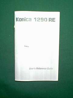 KONICA 1290 RE COPIER COPY MACHINE OWNERS MANUAL  