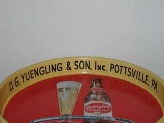 VINTAGE 1940s YUENGLING PREMIUM BEER ADVERTISING TRAY D G & SON OLD 