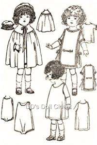 Vintage Doll Clothes Pattern ~ 3644A 18   Antique Doll  