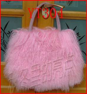 XL YT30 Real Mongolia Lamb Fur Bag Handbag  