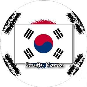  Pack of 12 6cm Square Stickers South Korea Flag
