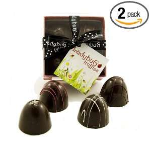 Xan Confections All Natural Ladybug Truffles 4 piece All Dark 