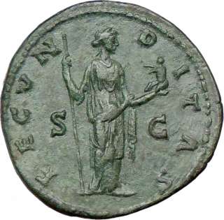 FAUSTINA II Marcus Aurelius Wife SESTERTIUS Rare Ancient Roman Coin 