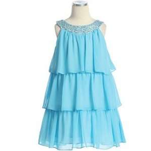  Turquoise Tiered Sequin Dress (7)   3707TURQ: Everything 