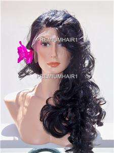 Synthetic Lace Front Wig Body Wave Curl Heat Resistant  