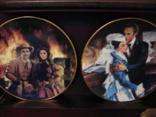 RARE 1995 Turner Entertainment GONE WITH THE WIND Mini Plates & Wood 