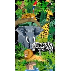  Jungle Zoo Animal Beach Towel
