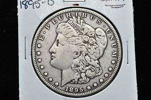 1895 O MORGAN SILVER $1 DOLLAR CHOICE VF+  