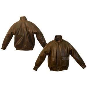   : Carroll Leather Bomber Style Jacket (Brown, XXXX Large): Automotive