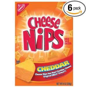Kraft Cheese Nips Cheddar, 8 Ounce (Pack of 6):  Grocery 