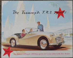 TRIUMPH TR3 SPORTS CAR 1957 FULL COLOUR 12 PAGE BROCHURE  