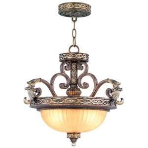  8544 64, Seville 2 Light Chain Hung Pendant or Semi Flush 