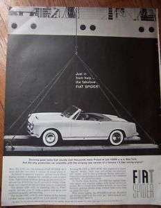1960 FIAT 1200 Spider Convertible Car Ad  