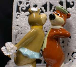 Yogi the Bear and Cindy Outdoor pinic theme Groom Wedding Cake Topper 