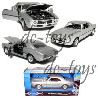 Welly 1967 Pontiac Firebird 1:24 Diecast Silver  