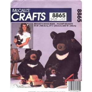  McCalls 8865 Crafts Sewing Pattern Brooke Shields Bears 