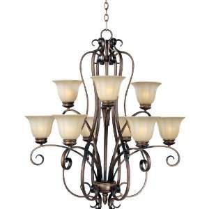 Maxim Lighting 22246WSPD Fremont 9 Light Chandelier, Platinum Dusk 