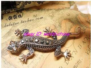 Fashion: lovely Gecko walk Pin Brooch  