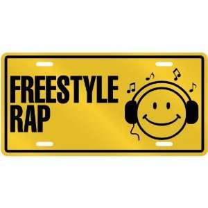   LISTEN FREESTYLE RAP  LICENSE PLATE SIGN MUSIC